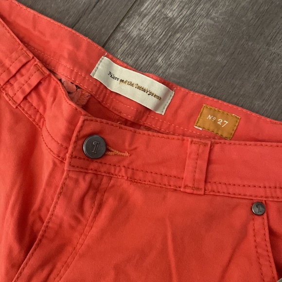 NWT Anthro Pilcro and the Letterpress Stet Chinos orange 27 - Picture 6 of 7